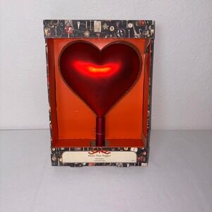 John Derian for Target Heart Tree Topper Red Gold Metal Glass 10 Inch Holiday